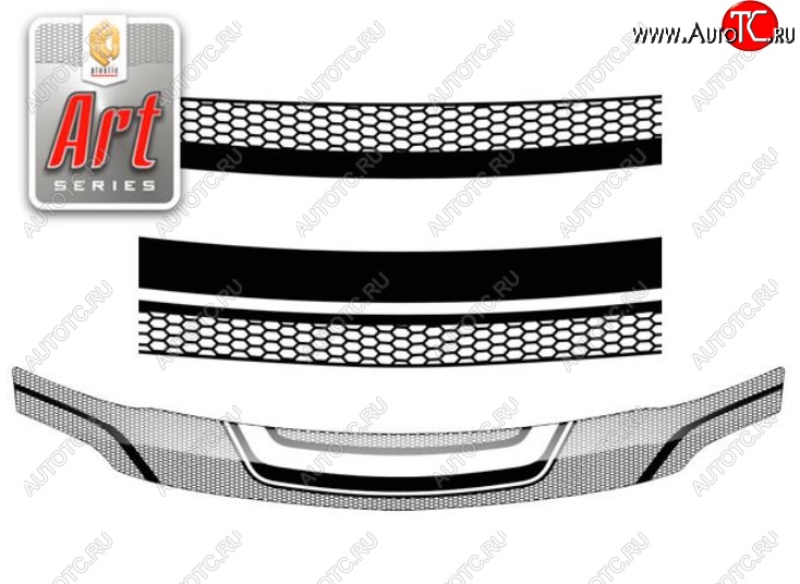 2 479 р. Дефлектор капота CA-Plastiс  Renault Logan  1 (2004-2010) дорестайлинг (Серия Art белая)  с доставкой в г. Горно‑Алтайск