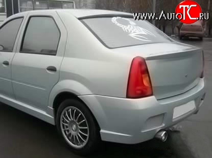 2 699 р. Лип спойлер Street Renault Logan 1 дорестайлинг (2004-2010) (Неокрашенный)  с доставкой в г. Горно‑Алтайск