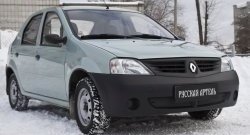 769 р. Зимняя заглушка решетки переднего бампера РА Renault Logan 1 дорестайлинг (2004-2010)  с доставкой в г. Горно‑Алтайск. Увеличить фотографию 3