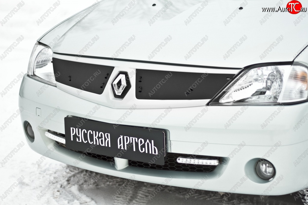 749 р. Зимняя заглушка решетки радиатора РА Renault Logan 1 дорестайлинг (2004-2010)  с доставкой в г. Горно‑Алтайск