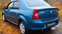 1 339 р. Защитная накладка на задний бампер RA Renault Logan 1 рестайлинг (2010-2016)  с доставкой в г. Горно‑Алтайск. Увеличить фотографию 3