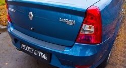 1 339 р. Защитная накладка на задний бампер RA Renault Logan 1 рестайлинг (2010-2016)  с доставкой в г. Горно‑Алтайск. Увеличить фотографию 4