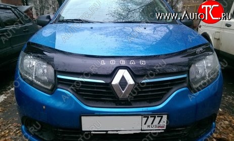 999 р. Дефлектор капота Russtal Renault Logan 2 рестайлинг (2018-2024)  с доставкой в г. Горно‑Алтайск