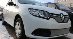 1 539 р. Сетка в решетку радиатора Russtal  Renault Logan  2 (2014-2018) дорестайлинг (хром)  с доставкой в г. Горно‑Алтайск. Увеличить фотографию 2