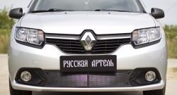 2 099 р. Защитная сетка в нижнюю часть бампера RA Renault Logan 2 дорестайлинг (2014-2018)  с доставкой в г. Горно‑Алтайск. Увеличить фотографию 3