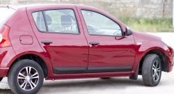 Молдинги дверей RA (Stepway, широкие, комплект) Renault Sandero Stepway (BS) (2010-2014)  (Поверхность шагрень)