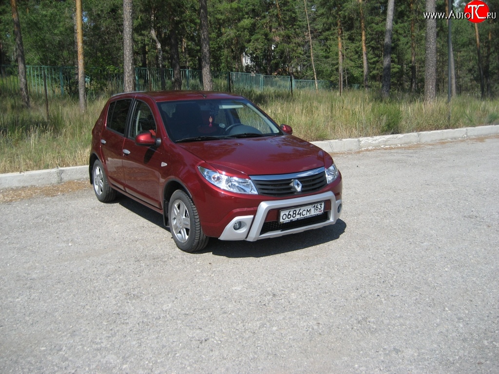 1 549 р. Накладки на противотуманные фары на KART RS Renault Sandero (BS) (2009-2014) (Тисненный пластик)  с доставкой в г. Горно‑Алтайск