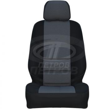4 849 р. Чехлы ПЕТРОВ А10 (экокожа/жаккард)  Renault Sandero  (BS) - Sandero Stepway  (BS) (черный)  с доставкой в г. Горно‑Алтайск. Увеличить фотографию 2