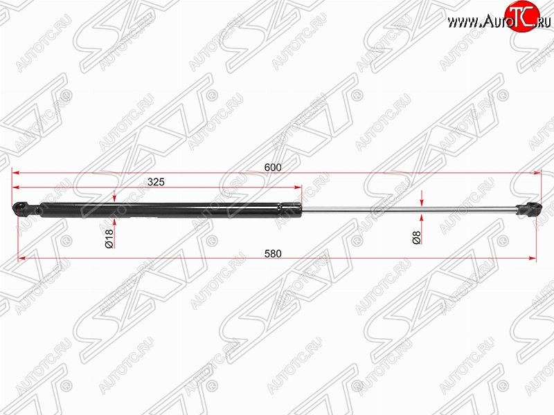 629 р. Газовый упор капота SAT  Renault Sandero  (B8) - Sandero Stepway  (B8)  с доставкой в г. Горно‑Алтайск