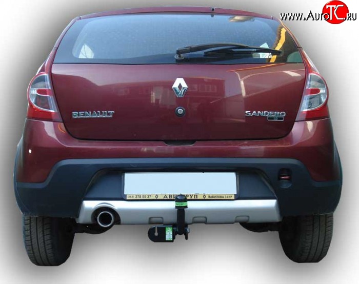 8 349 р. Фаркоп (Stepway) Лидер Плюс  Renault Sandero Stepway  (BS) (2010-2014) (Без электропакета)  с доставкой в г. Горно‑Алтайск