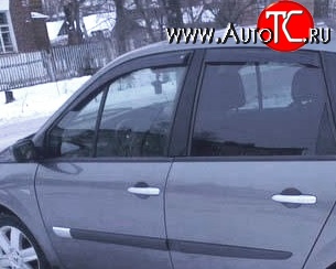 2 069 р. Дефлекторы окон (ветровики) Novline 4 шт Renault Scenic 2 (2003-2009)  с доставкой в г. Горно‑Алтайск