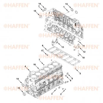 117 999 р. Блок цилиндров (6ISBe, 6ISDe V=6.7) HAFFEN КамАЗ 4308 рестайлинг (2010-2024)  с доставкой в г. Горно‑Алтайск. Увеличить фотографию 11