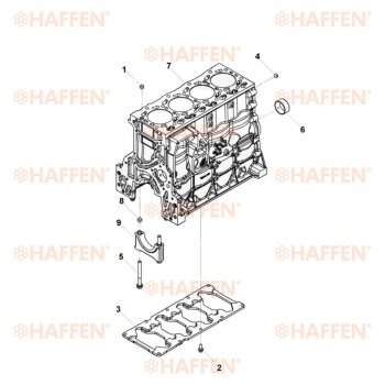 92 999 р. Блок цилиндров ISF 3.8 (Евро 4) HAFFEN ГАЗ Валдай (3310) (2004-2016)  с доставкой в г. Горно‑Алтайск. Увеличить фотографию 6