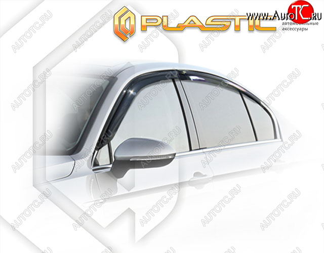 2 269 р. Дефлектора окон CA-Plastic Volkswagen Passat B8 седан дорестайлинг (2015-2019) (Classic полупрозрачный)  с доставкой в г. Горно‑Алтайск