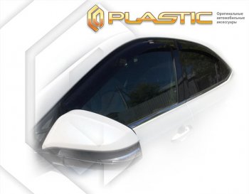 2 079 р. Дефлектора окон CA-Plastic  Toyota Harrier  XU60 (2013-2017) дорестайлинг (серия Classic полупрозрачный, Без хром. молдинга)  с доставкой в г. Горно‑Алтайск. Увеличить фотографию 2