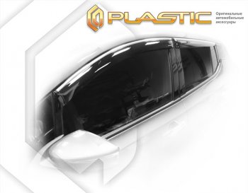 1 999 р. Ветровики дверей CA-Plastic Nissan Leaf 2 (ZE1) (2017-2024) (серия Classic полупрозрачный)  с доставкой в г. Горно‑Алтайск. Увеличить фотографию 2