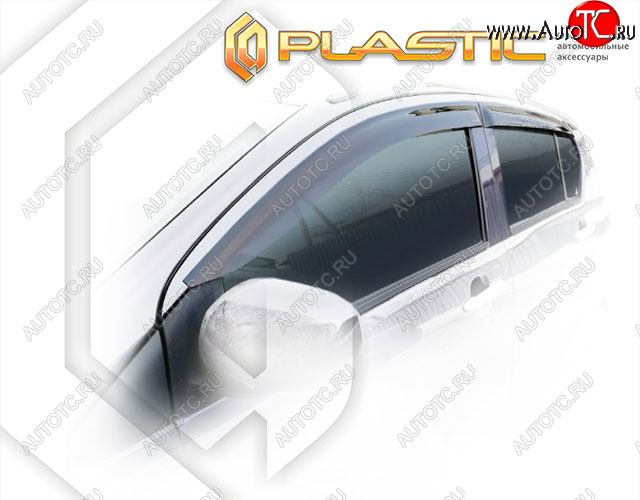 1 999 р. Ветровики дверей CA-Plastic  Subaru Pleo Plus  LA300F, LA310F (2012-2017) хэтчбек 5 дв. дорестайлинг, хэтчбек 5 дв. рестайлинг (Classic полупрозрачный)  с доставкой в г. Горно‑Алтайск