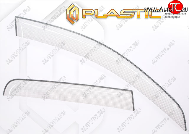 2 159 р. Дефлектора окон CA-Plastic  Renault Symbol  седан (2006-2008) LB 2-ой рестайлинг (Шелкография белая, Без хром. молдинга)  с доставкой в г. Горно‑Алтайск