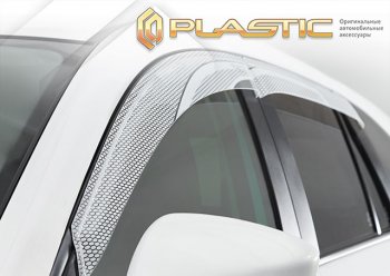 2 099 р. Ветровики дверей CA-Plastic  Volkswagen Taos (2020-2022) (Серия Art белая, без хром. молдинга)  с доставкой в г. Горно‑Алтайск. Увеличить фотографию 2