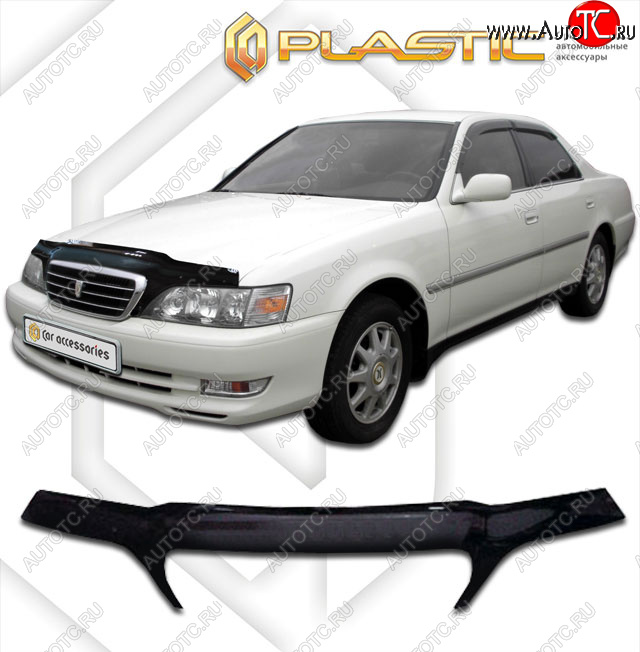 2 369 р. Дефлектор капота (exclusive) CA-Plastic  Toyota Cresta  X100 (1998-2001) рестайлинг (Classic чёрный, Без надписи)  с доставкой в г. Горно‑Алтайск