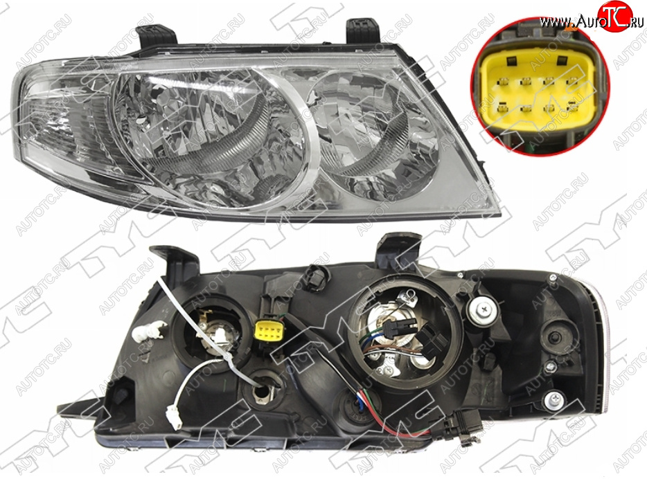 12 249 р. Правая фара (EURO, под электрокорректор) TYC Nissan Almera Classic седан B10 (2006-2013)  с доставкой в г. Горно‑Алтайск