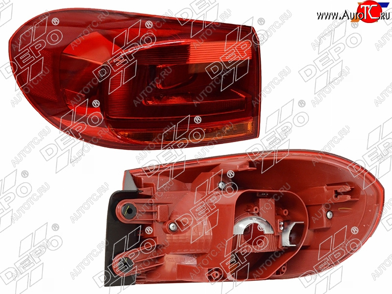7 499 р. Левый фонарь задний DEPO Volkswagen Tiguan NF рестайлинг (2011-2017)  с доставкой в г. Горно‑Алтайск