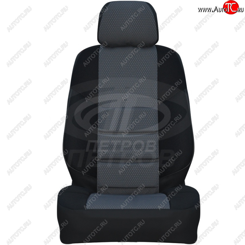 4 849 р. Чехлы сидений (экокожа-жаккард) Петров А10  Toyota Corolla  E150 (2006-2013) седан дорестайлинг, седан рестайлинг (Черный)  с доставкой в г. Горно‑Алтайск