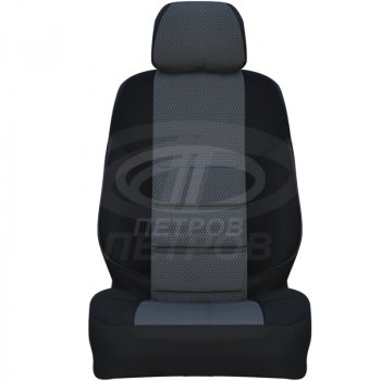4 849 р. Чехлы сидений (экокожа-жаккард, 60/40, Airbag, №2) Петров А10  Renault Duster  HS (2015-2021) рестайлинг (Черный)  с доставкой в г. Горно‑Алтайск. Увеличить фотографию 2