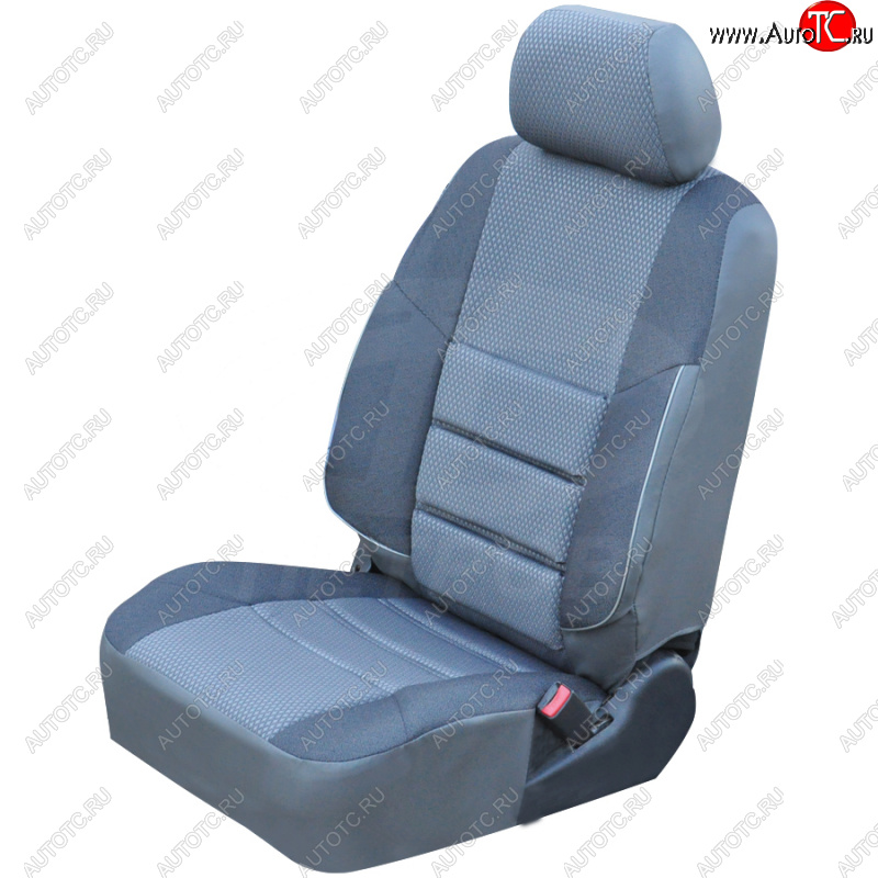 4 849 р. Чехлы сидений (экокожа-жаккард, Standard, Classik, Comfort, сплошная) Петров А10  Лада Гранта FL ( 2191,  2190,  2194,  2192) (2018-2025) лифтбэк рестайлинг, седан рестайлинг, универсал рестайлинг, хэтчбек рестайлинг (Серый)  с доставкой в г. Горно‑Алтайск