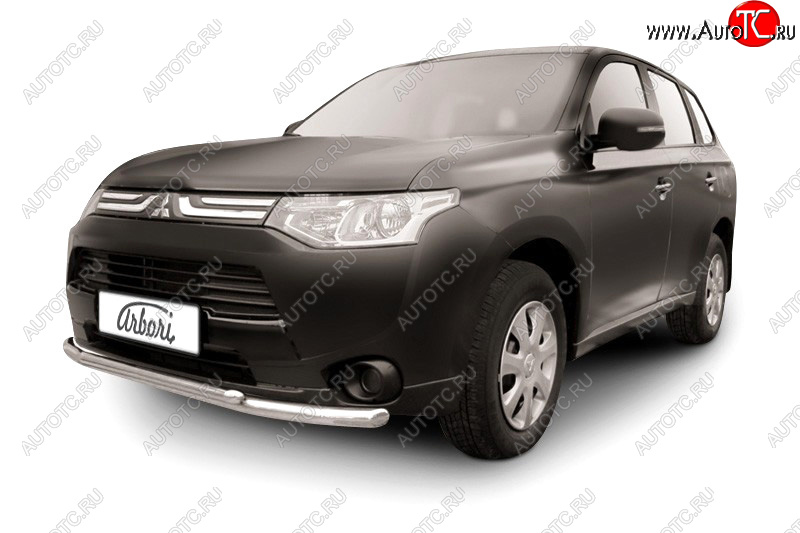 20 999 р. Защита переднего бампера двойная (диаметр 57+42 мм) Arbori  Mitsubishi Outlander  GF (2012-2014) дорестайлинг  с доставкой в г. Горно‑Алтайск