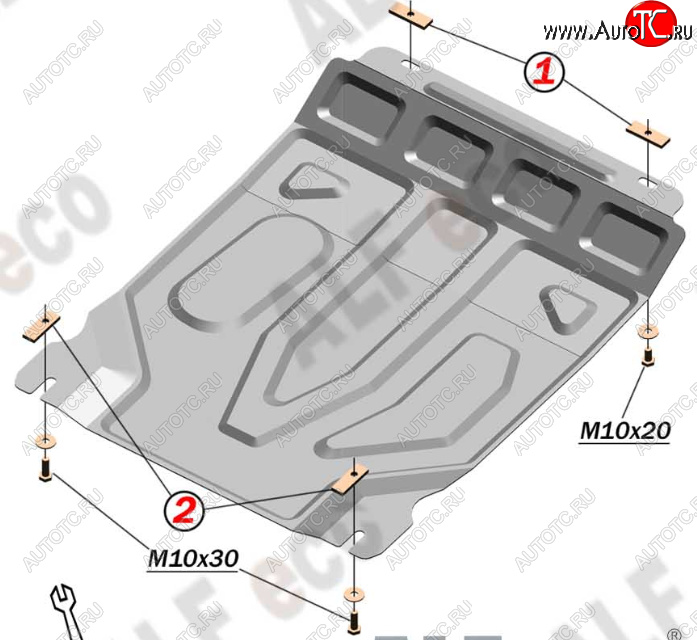 10 499 р. Защита картера двигателя и КПП Alfeco  Chevrolet Lanos  T100 (2002-2017) седан (Алюминий 4 мм)  с доставкой в г. Горно‑Алтайск