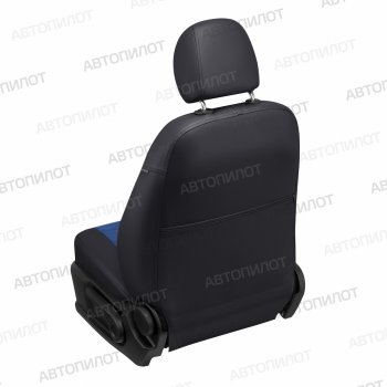 13 649 р. Чехлы на сиденья (экокожа/алькантара) Автопилот  Brilliance M2 (2006-2010) (черный/синий)  с доставкой в г. Горно‑Алтайск. Увеличить фотографию 4
