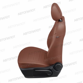 13 649 р. Чехлы на сиденья (экокожа) Автопилот  Brilliance M2 (2006-2010) (коричневый)  с доставкой в г. Горно‑Алтайск. Увеличить фотографию 4