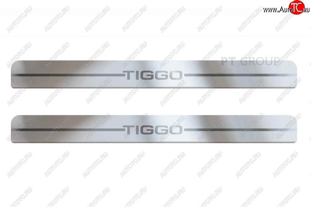 2 499 р. Пороги накладки Petroil Tuning Chery Tiggo 7 PRO (2019-2024) (полированная нержавейка)  с доставкой в г. Горно‑Алтайск