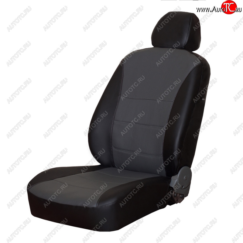 5 749 р. Чехлы сидений (экокожа, Standard, Classic, Comfort, 2/3) ПЕТРОВ Орегон  Лада Гранта FL ( 2191,  2190,  2194,  2192) (2018-2025) лифтбэк рестайлинг, седан рестайлинг, универсал рестайлинг, хэтчбек рестайлинг (черный/серый)  с доставкой в г. Горно‑Алтайск