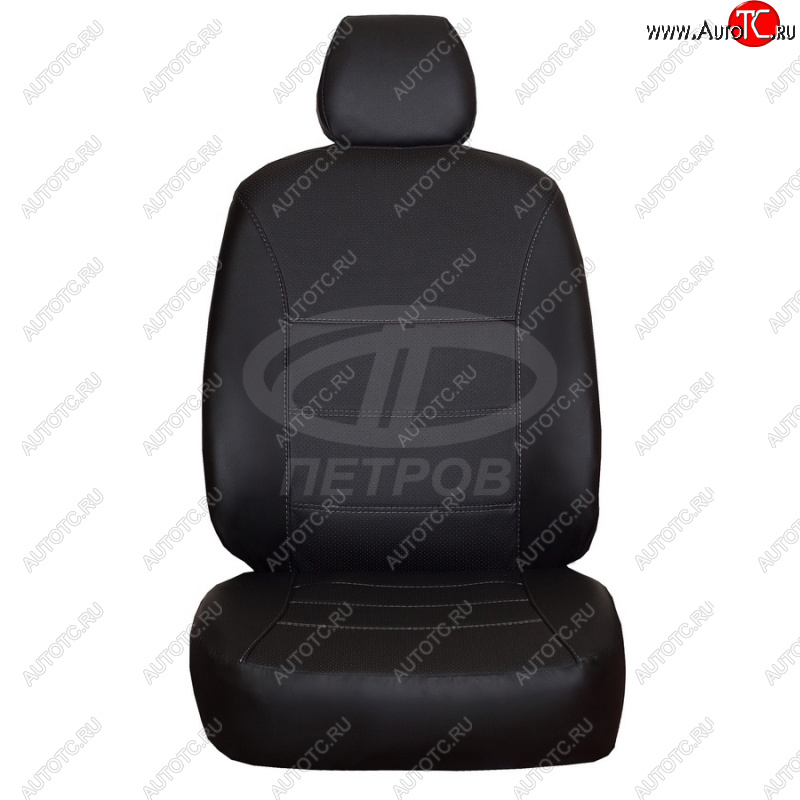 5 749 р. Чехлы сидений (экокожа, Ambiente/Active/Elegance/ Ambition) ПЕТРОВ Орегон  Skoda Octavia  A5 (2004-2013) дорестайлинг лифтбэк, дорестайлинг универсал, лифтбэк рестайлинг, рестайлинг универсал (черный)  с доставкой в г. Горно‑Алтайск