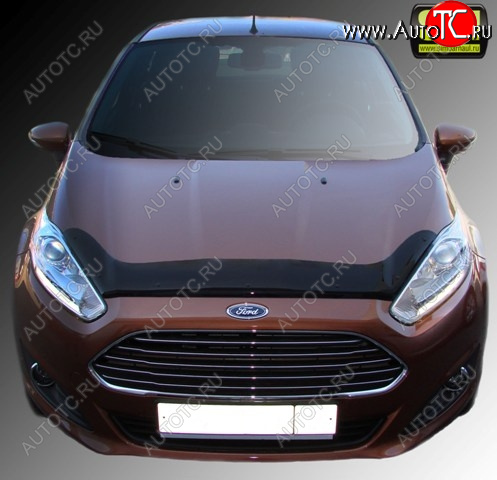 2 879 р. Дефлектор капота SIM Ford Fiesta 6 хэтчбэк 5 дв. рестайлинг (2012-2019)  с доставкой в г. Горно‑Алтайск