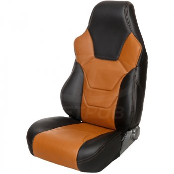6 799 р. Комплект универсальных чехлов (экокожа, малый размер) ПЕТРОВ R.SPORT S   (черный/фокс)  с доставкой в г. Горно‑Алтайск. Увеличить фотографию 2