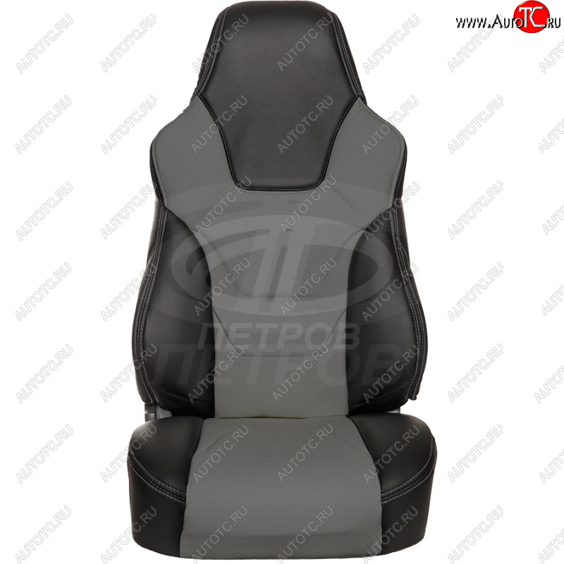6 799 р. Комплект универсальных чехлов (экокожа, малый размер) ПЕТРОВ R.SPORT S   (черный/серый)  с доставкой в г. Горно‑Алтайск