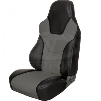 6 799 р. Комплект универсальных чехлов (экокожа, малый размер) ПЕТРОВ R.SPORT S   (черный/серый)  с доставкой в г. Горно‑Алтайск. Увеличить фотографию 2