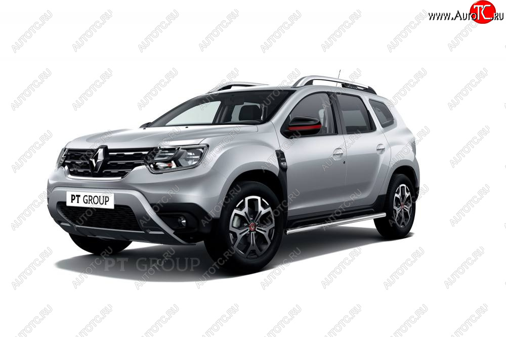 17 999 р. Защита порогов (прямая, Ø63 мм) Petroil Tuning Renault Duster HM (2020-2024) (полированная нержавейка)  с доставкой в г. Горно‑Алтайск