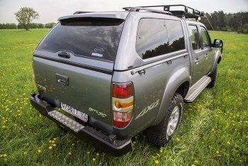 33 999 р. Бампер задний силовой РИФ Ford Ranger (2006-2009) (С квадратом под фаркоп)  с доставкой в г. Горно‑Алтайск. Увеличить фотографию 2