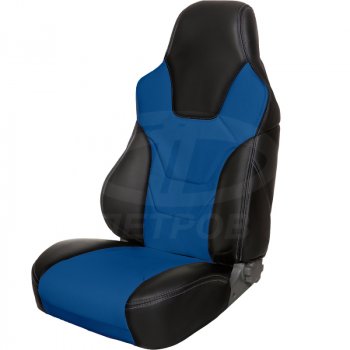 6 799 р. Чехлы (экокожа) ПЕТРОВ R.SPORT  Лада 2108 - 21099 (черный/синий)  с доставкой в г. Горно‑Алтайск. Увеличить фотографию 2