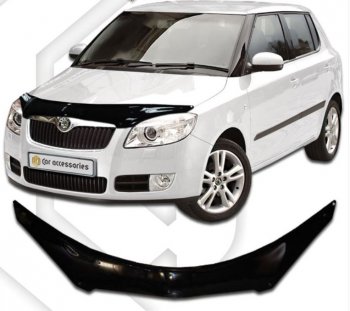 Дефлектор капота CA-Plastiс Skoda (Шкода) Fabia (Фабия)  Mk2 (2007-2010) Mk2 универсал дорестайлинг, хэтчбэк дорестайлинг