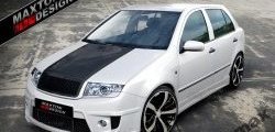 Пороги накладки Maxton Skoda Fabia Mk1 хэтчбек рестайлинг (2004-2008)