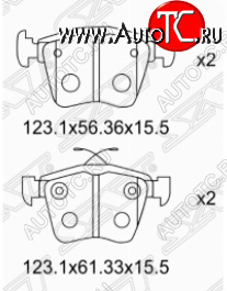 1 289 р. Комплект задних тормозных колодок SAT  Skoda Kodiaq  NU7 (2017-2021), Volkswagen Passat  B7 (2010-2015)  с доставкой в г. Горно‑Алтайск