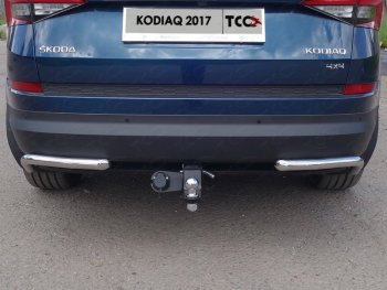 13 649 р. Фаркоп (тягово-сцепное устройство) TCC Skoda Kodiaq NU7 дорестайлинг (2017-2021) (Оцинкованный, шар E )  с доставкой в г. Горно‑Алтайск. Увеличить фотографию 1