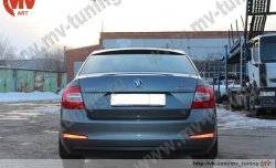 4 649 р. Козырёк на заднее стекло RS Skoda Octavia A7 дорестайлинг лифтбэк (2012-2017) (Неокрашенный)  с доставкой в г. Горно‑Алтайск. Увеличить фотографию 3