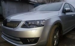 2 699 р. Сетка (для комплектации Ambition, Elegance) на бампер Russtal (хром) Skoda Octavia A7 дорестайлинг лифтбэк (2012-2017)  с доставкой в г. Горно‑Алтайск. Увеличить фотографию 2