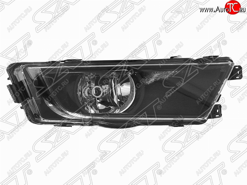 1 889 р. Правая противотуманная фара SAT (черная)  Skoda Octavia  A7 (2012-2017) дорестайлинг лифтбэк, дорестайлинг универсал  с доставкой в г. Горно‑Алтайск